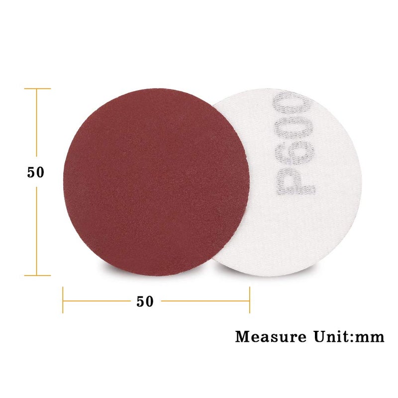 SPEEDWOX Hook and Loop Sanding Discs 100pcs 2 inch 600 Grit Sandpaper for Sanders Drill Grinder Rotary Tools Attachment Woodworking Wood Auto, No Hole - Image 5
